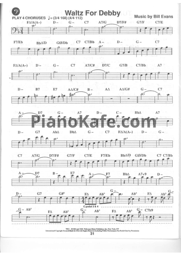 Ноты Bill Evans - Aebersold play a long. Volume 45 (Songbook) - PianoKafe.com