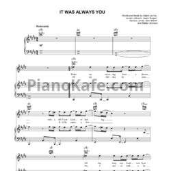 Ноты Maroon 5 - It was always you - предпросмотр