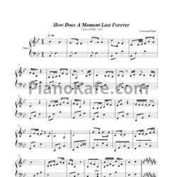 Ноты Celine Dion - How does a moment last forever - предпросмотр