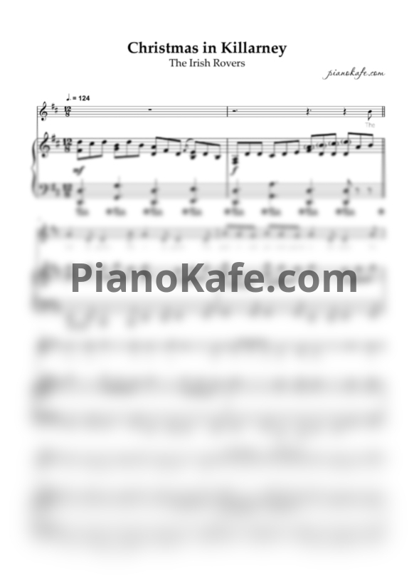 Ноты The Irish Rovers - Christmas in Killarney - PianoKafe.com