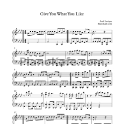 Ноты Avril Lavigne - Give you what you like - предпросмотр