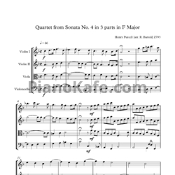 Ноты Генри Пёрселл - Трио-соната №4 в трех частях фа мажор (Z 793) - предпросмотр