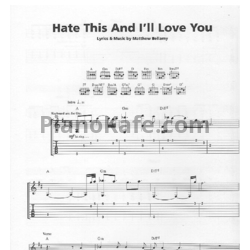 Ноты Muse - Hate this and I'll love you - предпросмотр