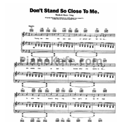 Ноты The Police - Don’t stand so close to me - предпросмотр