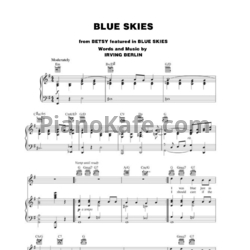 Ноты Irving Berlin - Blue skies - предпросмотр