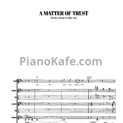 Ноты Billy Joel - A matter of trust (Партитура) - предпросмотр