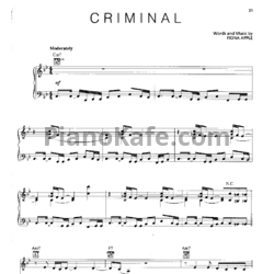 Ноты Fiona Apple - Criminal