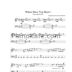 Ноты Rihanna - Where have you been? - предпросмотр