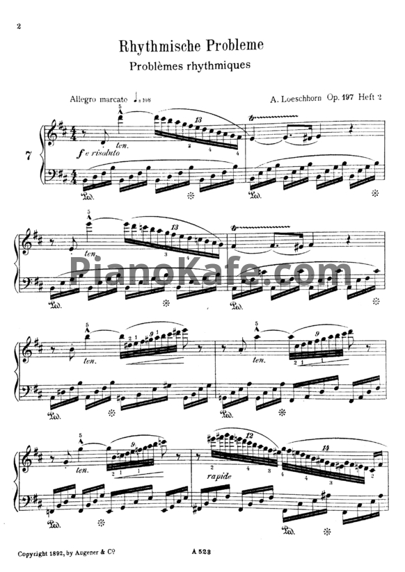 Ноты Альберт Лешгорн - Rhythmische Probleme (Соч. 197) - PianoKafe.com