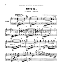 Ноты Алис Эллен Шарбоне-Келлерман - Myosoli (Концертный вальс для фортепиано) - предпросмотр