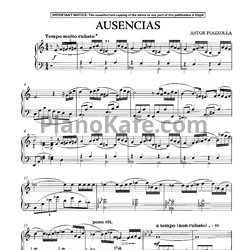 Ноты Astor Piazzolla - Vuelvo al sur - предпросмотр