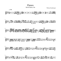 Ноты David Guetta & Sia - Flames - предпросмотр