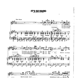Ноты John Lennon - It's so hard - предпросмотр