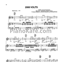 Ноты Michael Jackson - 2000 Volts - предпросмотр
