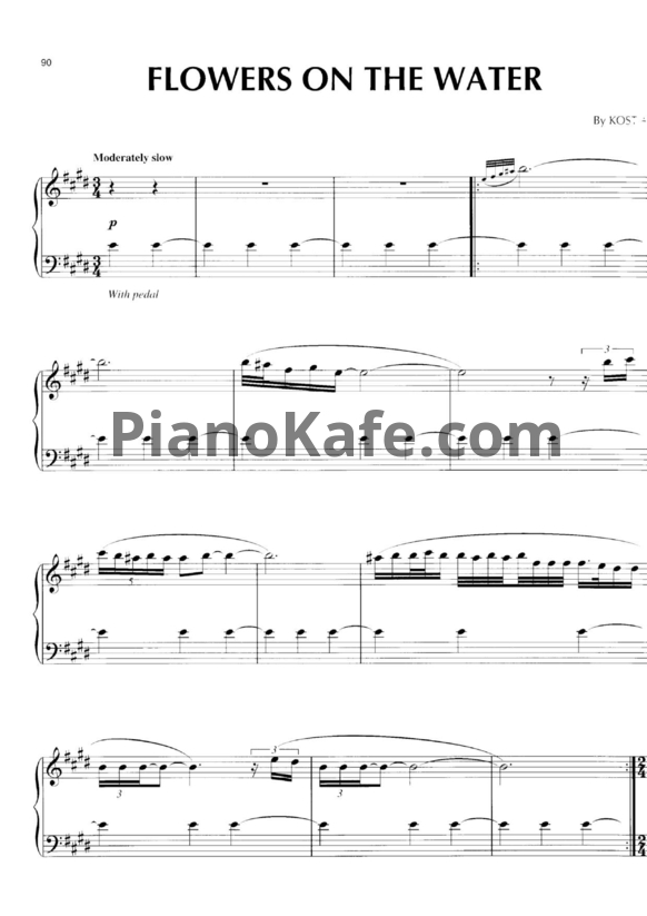 Ноты Kostia - Flowers on the water - PianoKafe.com