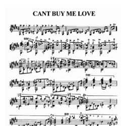 Ноты The Beatles - Can't buy me love (Переложение для гитары) - предпросмотр