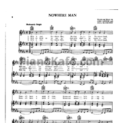 Ноты The Beatles - Nowhere man - предпросмотр