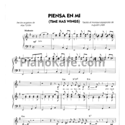 Ноты Luz Casal - Piensa en mi (Time has wings) - предпросмотр