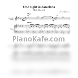Ноты Mark Maxwell - One night in Barcelona - предпросмотр