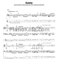 Ноты Red Hot Chili Peppers - Easily - предпросмотр