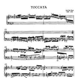 Ноты И. Бах - Токката до минор (BWV 911) - предпросмотр