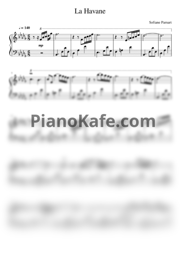 Ноты Sofiane Pamart - La havane - PianoKafe.com