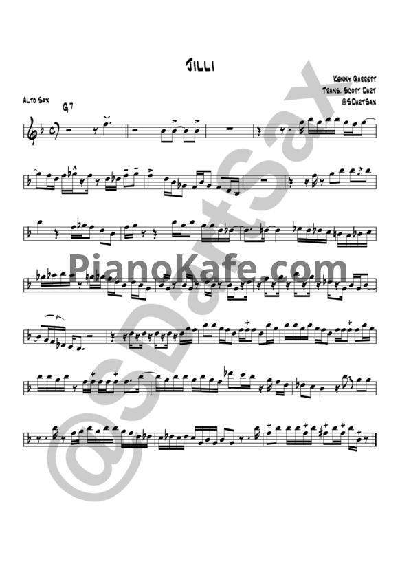 Ноты Kenny Garrett - Jilli - PianoKafe.com