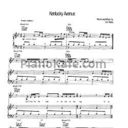 Ноты Tom Waits - Kentucky avenue