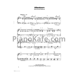 Ноты Billy Joel - Allentown - предпросмотр