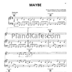 Ноты Kelly Clarkson - Maybe - предпросмотр