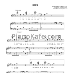 Ноты Maroon 5 - Maps - предпросмотр