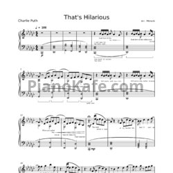 Ноты Charlie Puth - That's hilarious - предпросмотр