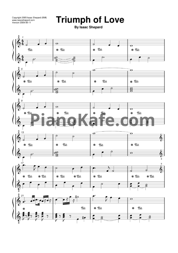 Ноты Isaac Shepard - Triumph of love - PianoKafe.com