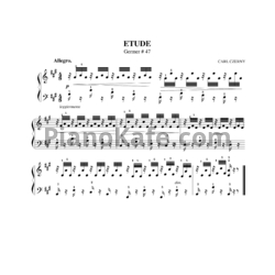Ноты Карл Черни - Этюд №47 (Г. Гермер) - предпросмотр
