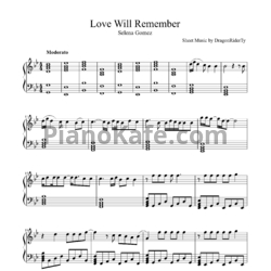 Ноты Selena Gomez - Love will remember - предпросмотр