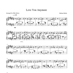 Ноты Michael Buble - Love you anymore - предпросмотр