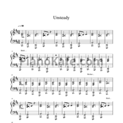 Ноты X Ambassadors - Unsteady - предпросмотр