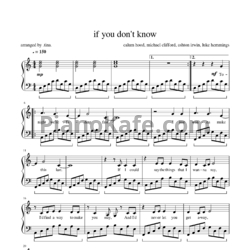 Ноты 5 Seconds of Summer - If you don't know - предпросмотр