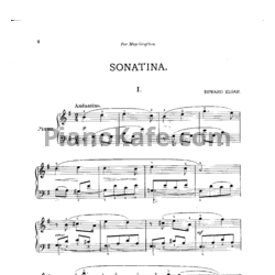 Ноты Эдуард Элгар - Сонатина для фортепиано - предпросмотр