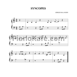 Ноты Сергей Баландин - Syncopes - предпросмотр