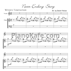 Ноты Within Temptation - Neverending story - предпросмотр