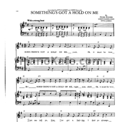 Ноты Christina Aguilera - Something's got a hold on me - предпросмотр