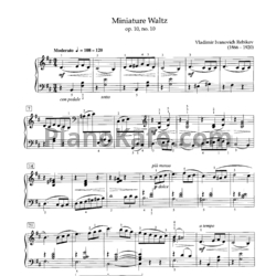 Ноты Владимир Ребиков - Миниатюрый вальс - предпросмотр