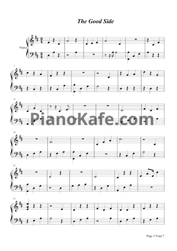 Ноты Troye Sivan - The good side - PianoKafe.com