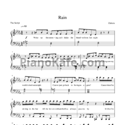 Ноты The Script - Rain - предпросмотр
