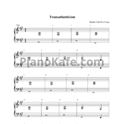 Ноты Death Cab For Cutie - Transatlanticism - предпросмотр