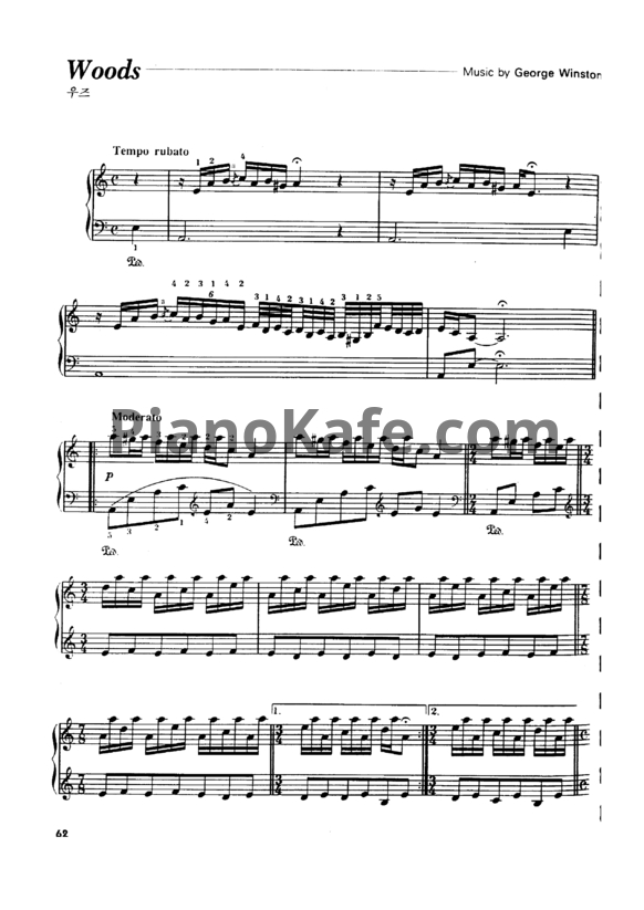 Ноты George Winston - Woods - PianoKafe.com