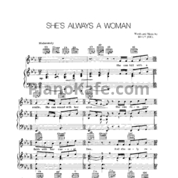 Ноты Billy Joel - She's always a woman - предпросмотр
