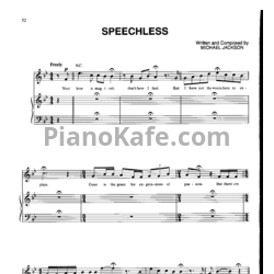 Ноты Michael Jackson - Speechless - предпросмотр