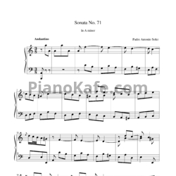 Ноты Antonio Soler - Sonata No. 71 in A minor - предпросмотр